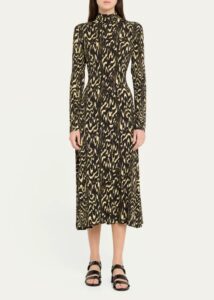 Image of sale on Marion Printed Turtleneck Midi Dress