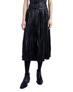 Image of sale on Rosalyn Faux Leather Crinkle Midi Skirt