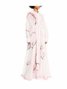 Image of sale on Pennar Belted Long-sleeve Maxi Dress