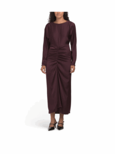 Image of sale on Satin Cinched Waist Maxi Dress