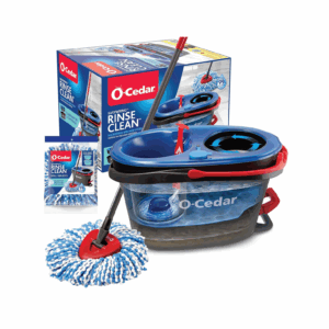 Image of sale on O-cedar Rinseclean Spin Mop & Bucket System + 1 Extra Mop Head
