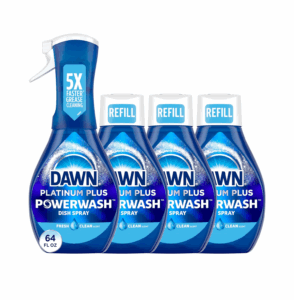 Image of sale on Dawn Platinum Powerwash Dish Spray, Dish Soap Liquid, Fresh Scent Bundle, 1 Spray (16oz) + 3 Refills