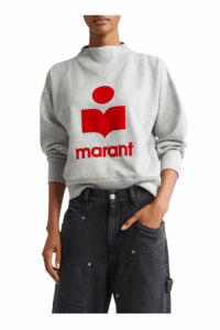 Image of sale on Moby Mock Neck Logo Graphic Sweatshirt