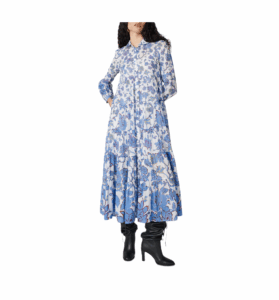 Image of sale on Kiara Tiered Floral-print Midi Dress