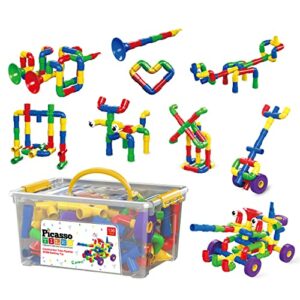 Image of sale on Picassotiles Ptt136 136pcs Tubular Pipes & Spout Steam Interlocking Educational Building Block Set