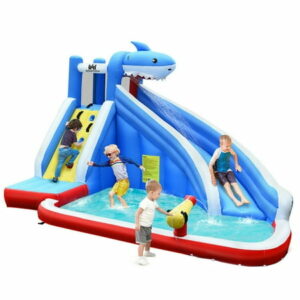 Image of sale on Costway Inflatable Water Slide Animal Shaped Bounce House Castle Splash Water Pool