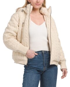 Image of sale on Missy Cable Knit Puffer Jacket
