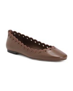Image of sale on Handmade in Brazil Leather Meghan Broderie Flats