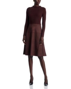 Image of sale on Mock Neck Long Sleeve Dress