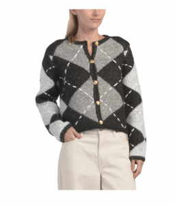 Image of sale on Argyle Sweater Cardigan