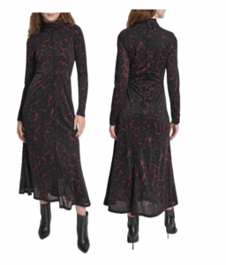 Image of sale on Seamed Long Sleeve Maxi Dress