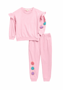 Image of sale on Kids’ Drapey French Terry Sweater & Joggers Set Size 2-4