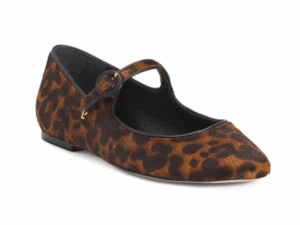 Image of sale on Leather Blair Leopard Ballet Flats
