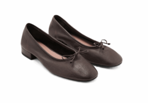 Image of sale on Leather ballet flats with bow