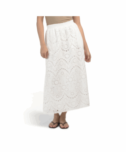 Image of sale on Eyelet Skirt with Side Slits