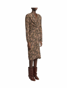 Image of sale on Zeliha Paisley Twist Front Midi Dress