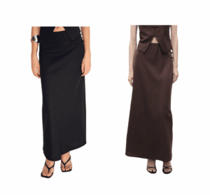Image of sale on Linen-blend straight skirt