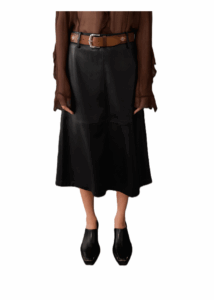 Image of sale on Leather-effect midi-skirt