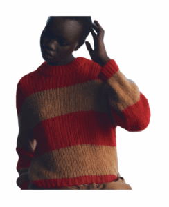Image of sale on Chunky-knit striped sweater