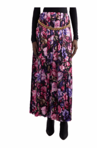 Image of sale on Floral Pleated Chain Detail Skirt Size 6
