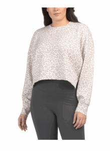 Image of sale on Scuba Leopard Printed Pullover Top
