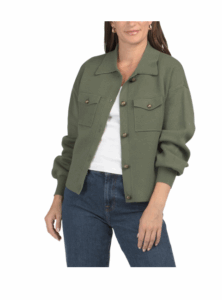 Image of sale on Puff Sleeve Double Knit Jacket
