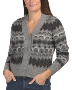 Image of sale on Alpaca Blend Fair Isle Cardigan