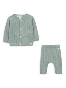 Image of sale on Baby Boy’s Premier Trousseau Cable-knit Cardigan & Pants Set