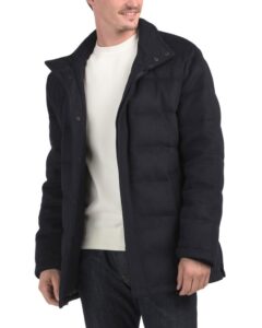 Image of sale on Wool Blend Textured Padded Jacket