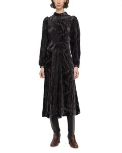 Image of sale on Regine Burnout Velvet Midi Dress