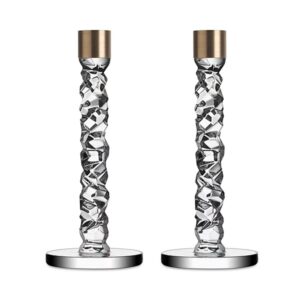 Image of sale on Carat Large Clear Candlesticks, Set of 2