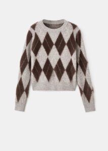 Image of sale on Argyle knit sweater