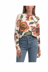 Image of sale on Floral Crew Neck Sweater