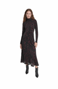 Image of sale on Women’s Exposed Seam Printed Long Sleeves Dress