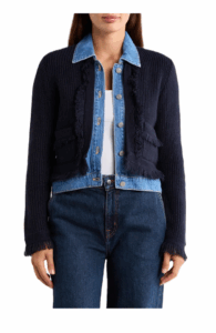 Image of sale on Denim Collar Cardigan