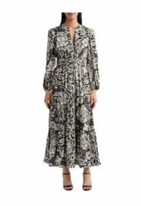 Image of sale on Two-tone Long Sleeve Maxi Dress