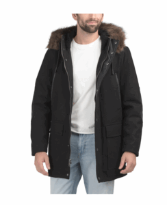 Image of sale on Wool Blend Dawson Parka with Faux Fur Hood