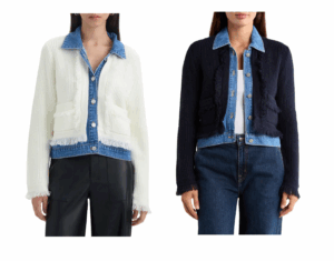 Image of sale on Denim Collar Cardigan
