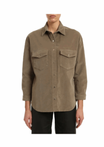 Image of sale on Livia Aloe Corduroy Button-Up Shirt