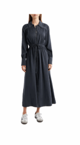 Image of sale on Long Sleeve Midi Shirtdress