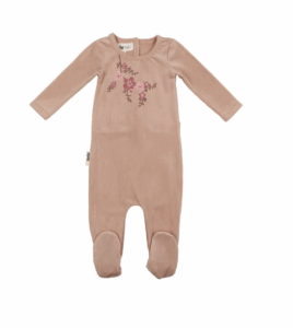 Image of sale on Cherry Blossom Rib Cotton Blend Footie