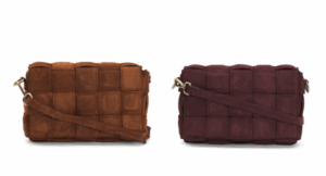 Image of sale on Suede Large Woven Satchel Crossbody