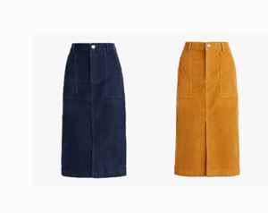 Image of sale on Corduroy midi skirt