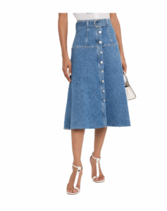 Image of sale on Loma Belted Denim Midi Skirt