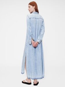 Image of sale on Draped Denim Shirtdress
