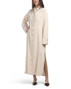 Image of sale on Overshirt Maxi Denim Dress