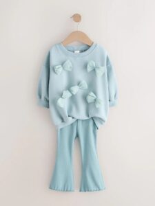 Image of sale on Blue Bow Sweatshirt & Flare Leggings Set (3mths-7yrs)