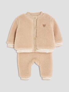 Image of sale on River Island Brown Baby Boys Borg Jacket Set