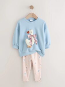 Image of sale on Blue Bow Duck Sweatshirt & Leggings Set (3mths-7yrs)