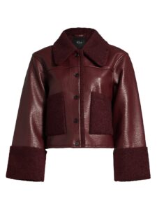Image of sale on Dria Sherpa-trimmed Boxy Jacket